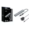 Conceptronic HUBBIES20GP Hub USB 3.0 7 θυρών με τροφοδοτικό, 5Gbps, USB-C x 3, USB-A x 4