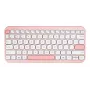 Ασύρματο πληκτρολόγιο ASUS Marshmallow KW100 75% Bluetooth — QWERTZ Γερμανικό, διακόπτες ψαλιδιού, Ροζ
