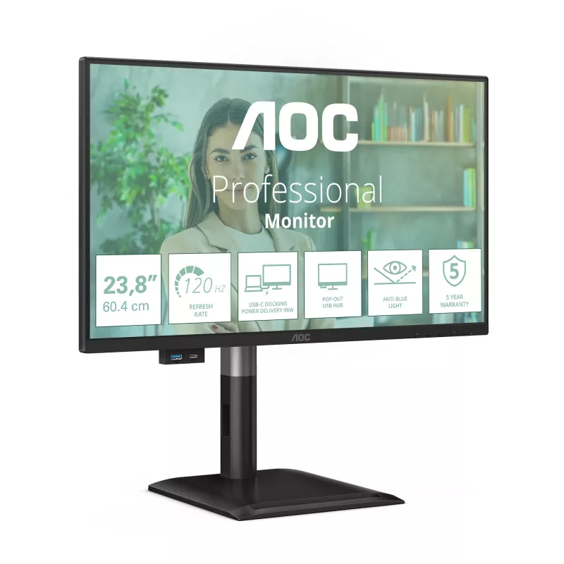 AOC 24P4CV οθόνη υπολογιστή 60,5 cm (23,8 ίντσες) 1920 x 1080 pixel Full HD LED μαύρο