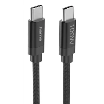 Hama Fabric Καλώδιο USB USB 2.0 3 m USB C Μαύρο