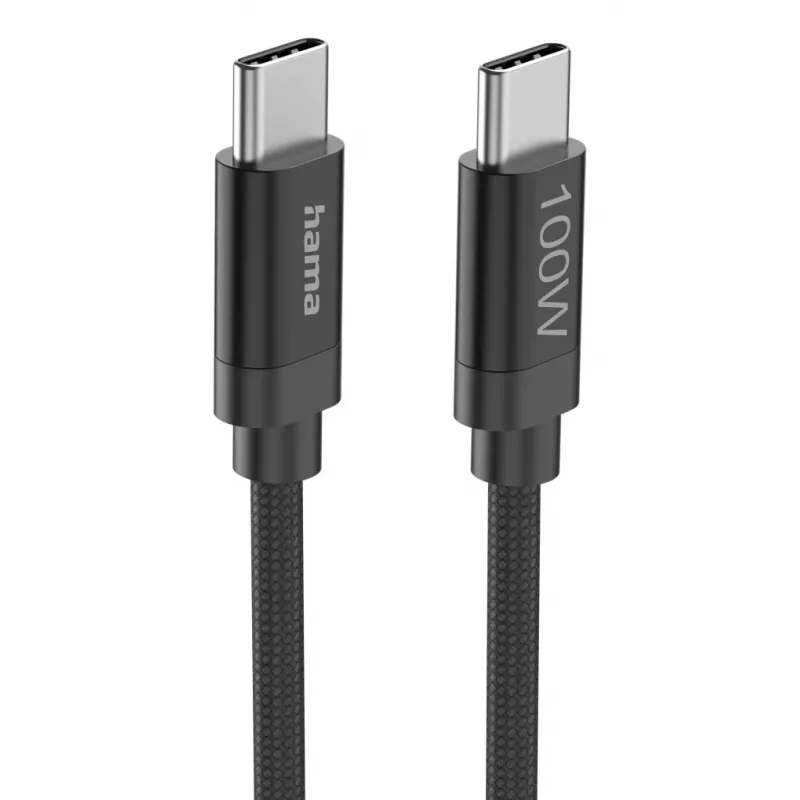 Hama Fabric Καλώδιο USB USB 2.0 3 m USB C Μαύρο