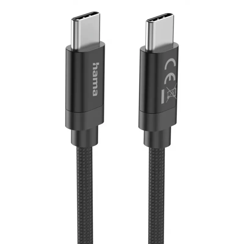 Hama Fabric Καλώδιο USB USB 2.0 3 m USB C Μαύρο