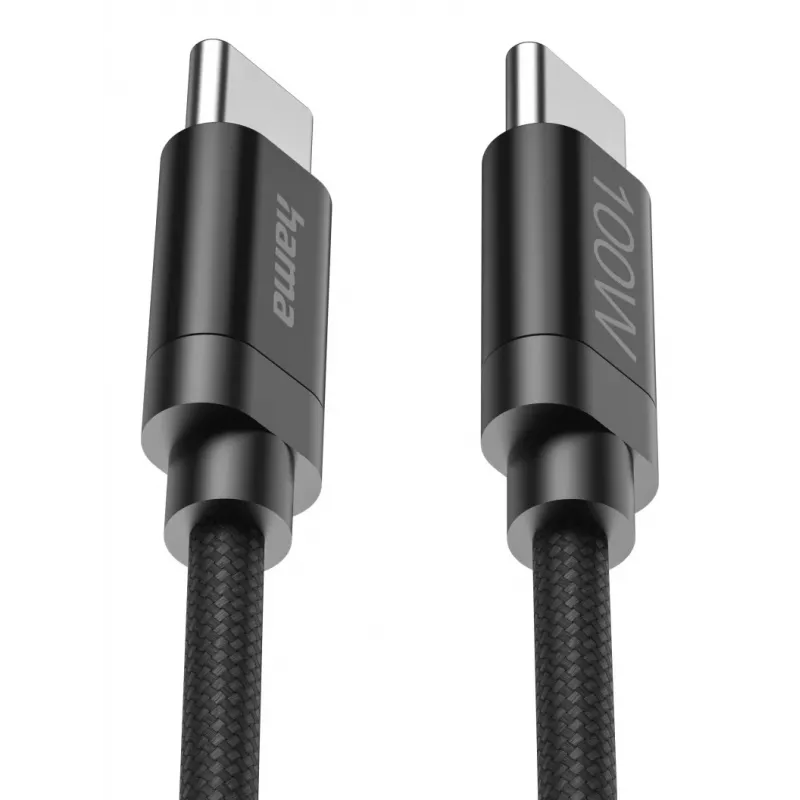 Hama Fabric Καλώδιο USB USB 2.0 3 m USB C Μαύρο