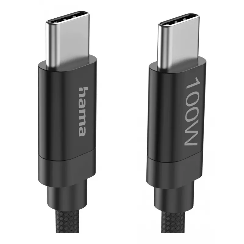 Hama Fabric Καλώδιο USB USB 2.0 3 m USB C Μαύρο