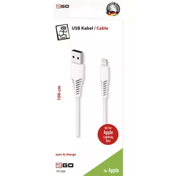 Καλώδιο Lightning 2GO 797288 1 m Λευκό USB B