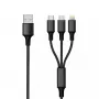 Καλώδιο USB 2GO 797154 3m USB B USB C/Micro-USB B/Lightning Μαύρο