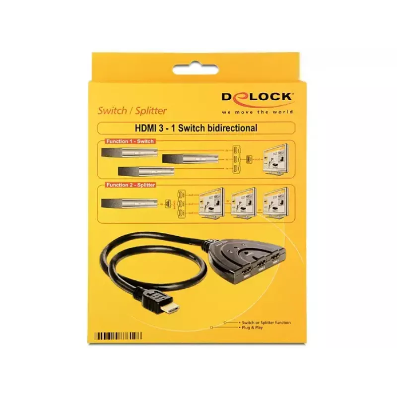 Διακόπτης βίντεο HDMI DeLOCK 87619