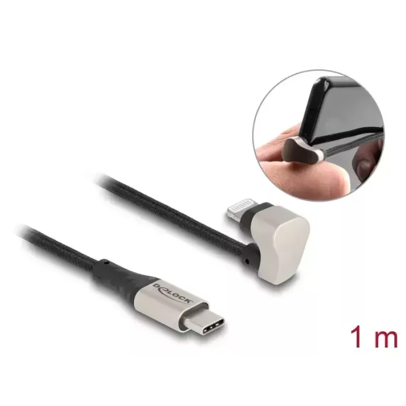 Καλώδιο δεδομένων και φόρτισης DeLOCK USB Type-C σε Lightning 1 m 3 A