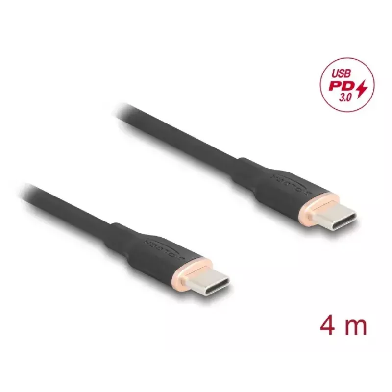DeLOCK καλώδιο USB USB 2.0 4m USB-C μαύρο 81240
