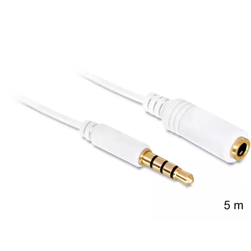 Καλώδιο ήχου DeLOCK 3.5mm 5m Λευκό