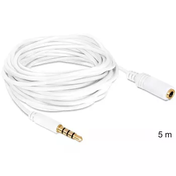 Καλώδιο ήχου DeLOCK 3.5mm 5m Λευκό