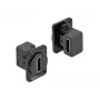 Delock 86786 Μονάδα τύπου D HDMI-A 90 μοίρες γωνιακή υποδοχή θηλυκή σε υποδοχή θηλυκή, Μαύρο