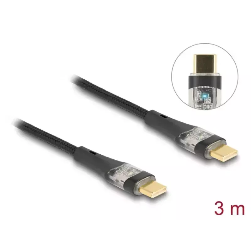 DeLOCK Καλώδιο δεδομένων και γρήγορης φόρτισης USB 2.0 3 m 100 W