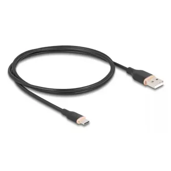DeLOCK Καλώδιο USB USB 2.0 1 m USB A USB C μαύρο