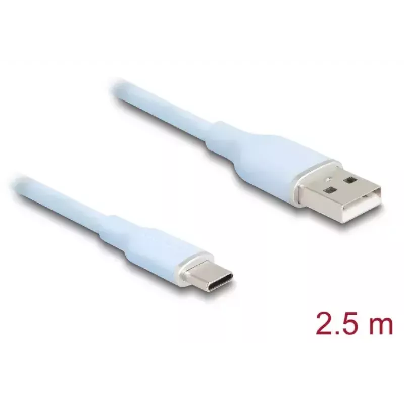 DeLOCK Καλώδιο USB USB 2.0 2,5 m USB A USB C μπλε