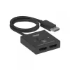 DisplayPort 2‑σε‑1 αμφίδρομος διακόπτης CLUB3D CSV-1009 — 2x έξοδοι DisplayPort, 8K@60Hz, Μαύρο