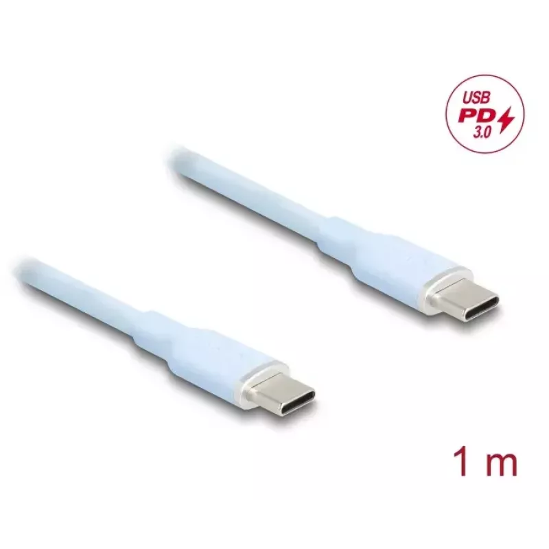 Καλώδιο USB DeLOCK 81234 USB 2.0 1 m USB C Μπλε