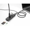 DeLOCK 3 Θυρών USB Hub 10 Gbps με αναγνώστη SD Micro SD Type-C Καλώδιο 60 cm