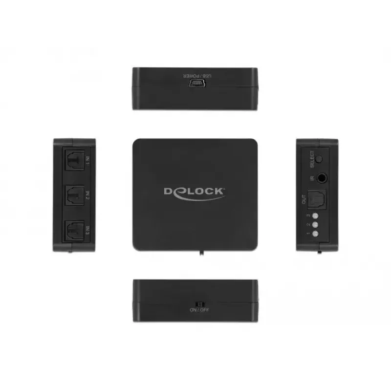 Διακόπτης S/PDIF TOSLINK DeLOCK 63395