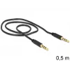 Καλώδιο ήχου DeLOCK 3,5 mm – 3,5 mm 0,5 m μαύρο