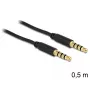 Καλώδιο ήχου DeLOCK 3,5 mm – 3,5 mm 0,5 m μαύρο