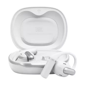 Headset JBL Sense Pro TWS αγκύλες αυτιών, για κλήσεις και μουσική, 20–40000 Hz, USB-C σταθμός φόρτισης, λευκό