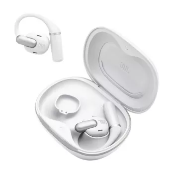 Headset JBL Sense Pro TWS αγκύλες αυτιών, για κλήσεις και μουσική, 20–40000 Hz, USB-C σταθμός φόρτισης, λευκό