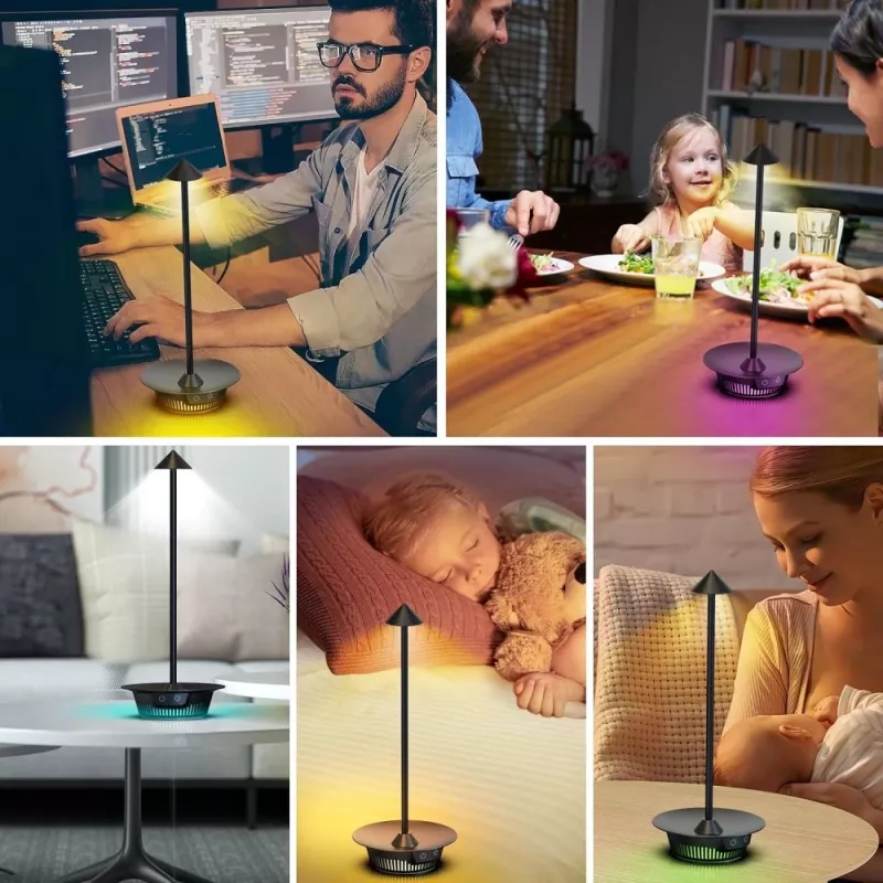 Techly I-LAMP-TABLE3 επιτραπέζιο φωτιστικό μονάδα SMD LED 1 W SMD LED D μαύρο