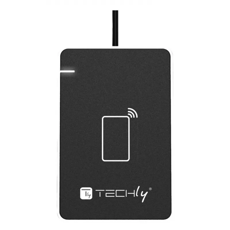 Techly I-CARD CAM-CIE αναγνώστης RFID USB μαύρο, ασημί