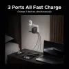 UGREEN S550 65W universal ταξιδιωτικός προσαρμογέας, 2x USB-C + USB-A, 55001