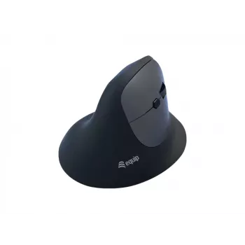 EQUIP εργονομικό κατακόρυφο ασύρματο ποντίκι για δεξιόχειρες, 1600 DPI, RF Wireless + Bluetooth, επαναφορτιζόμενο, 6 κουμπιά, μαύρο