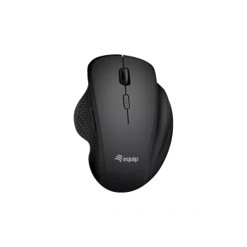 EQUIP επαναφορτιζόμενο ασύρματο ποντίκι dual-mode 6 κουμπιών – για δεξιόχειρες, οπτικό 1600 DPI, RF Wireless + Bluetooth, μαύρο