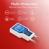 EQUIP φορτιστής GaN 2 θυρών 30W λεπτός USB-C PD — 2 θύρες USB-C, είσοδος 100–240 V, έξοδος max. 20 V, λευκό