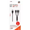 Καλώδιο USB 2GO 797156 1,5 m USB B 3 x USB C Μαύρο