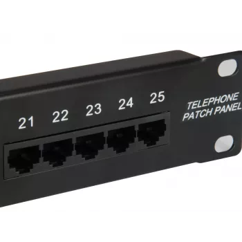 Equip 25-Port Cat.3 RJ45 ISDN Patch Panel, Μαύρο