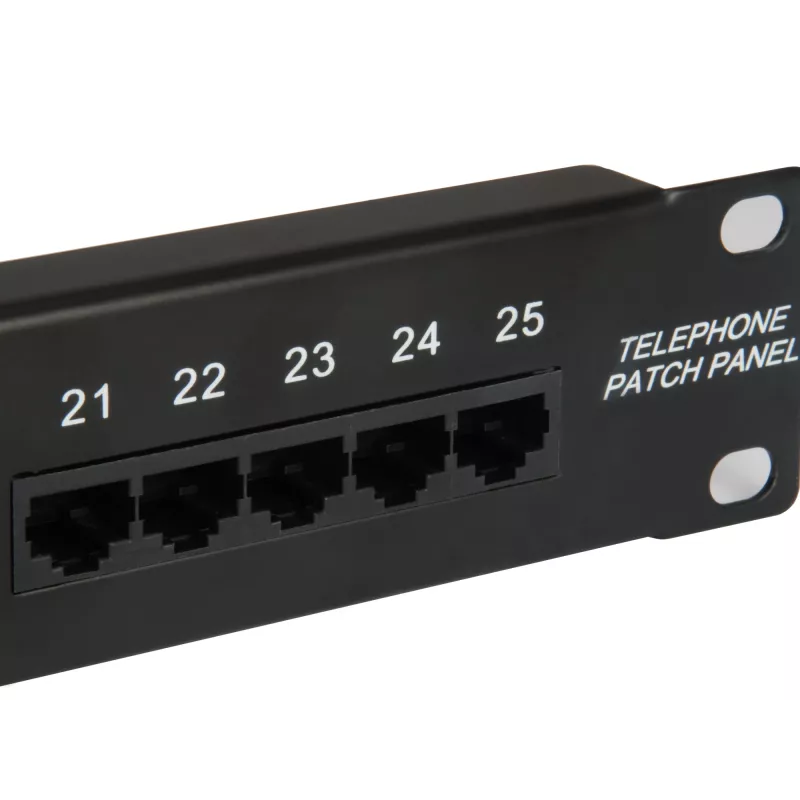 Equip 25-Port Cat.3 RJ45 ISDN Patch Panel, Μαύρο