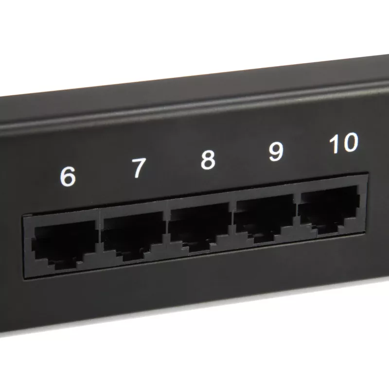 Equip 25-Port Cat.3 RJ45 ISDN Patch Panel, Μαύρο