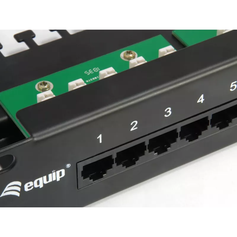 Equip 25-Port Cat.3 RJ45 ISDN Patch Panel, Μαύρο