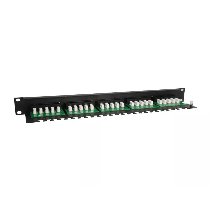Equip 25-Port Cat.3 RJ45 ISDN Patch Panel, Μαύρο