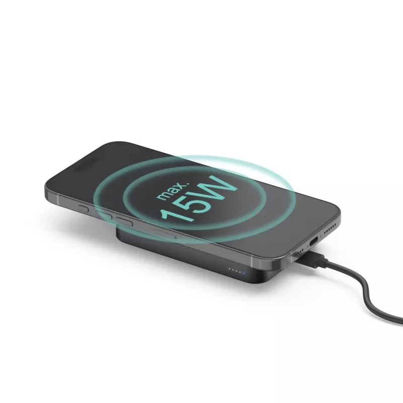 Hama 00201752 Powerbank 10000 mAh Ασύρματη φόρτιση Ανθρακί