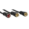 Καλώδιο ήχου Hama 00205097 5m RCA 2 x RCA αρσενικό επιχρυσωμένο μαύρο