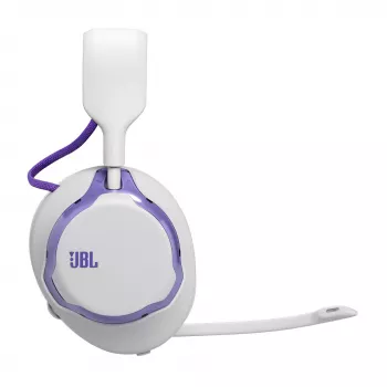 Ακουστικά JBL Quantum 650 — ασύρματα Bluetooth, USB-C, over-ear, βραχίονας κεφαλής, λευκά, 20–20000 Hz
