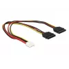 DeLOCK Καλώδιο 0,3m Floppy 4p/2x SATA 15p