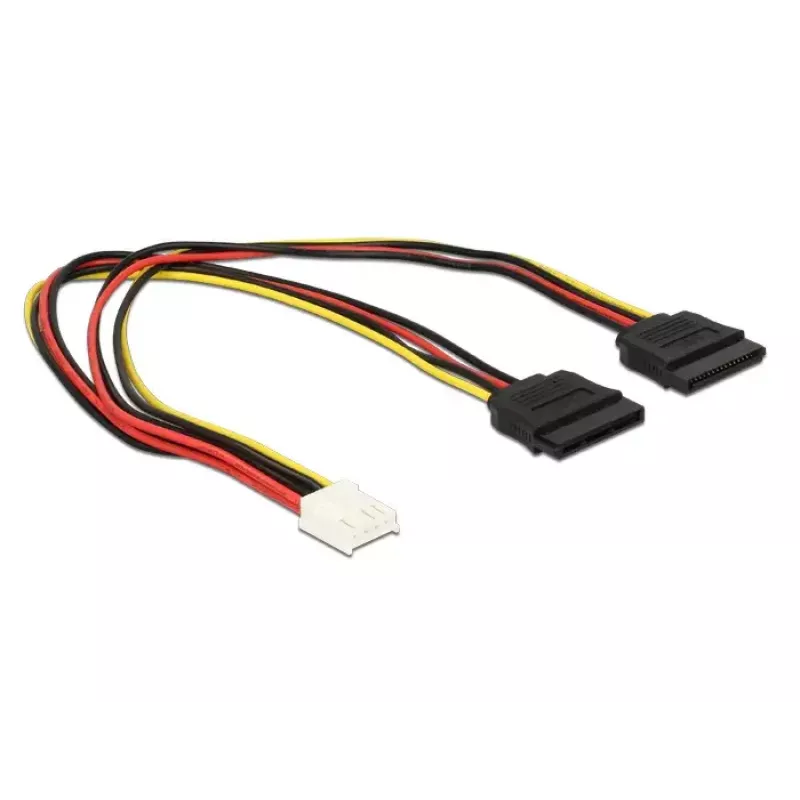 DeLOCK Καλώδιο 0,3m Floppy 4p/2x SATA 15p