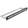 Delock 43280 Keystone Patchpanel, 19 inch, 48 Θύρες, 1U, Μαύρο