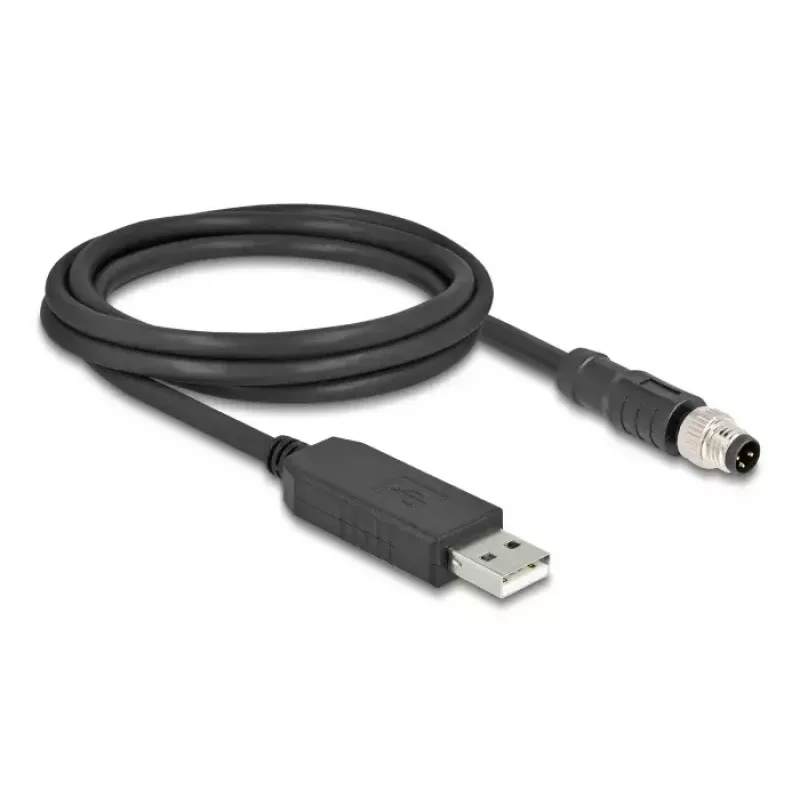 Καλώδιο αισθητήρα/ενεργοποιητή DeLOCK 1,8 m M8 USB 2.0 Type-A μαύρο 64258