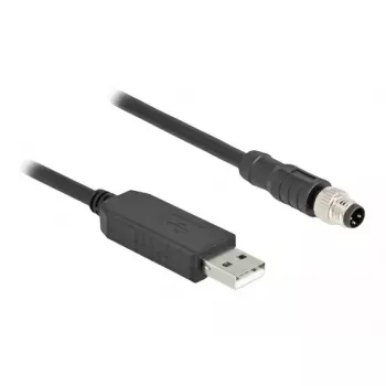 Καλώδιο αισθητήρα/ενεργοποιητή DeLOCK 1,8 m M8 USB 2.0 Type-A μαύρο 64258
