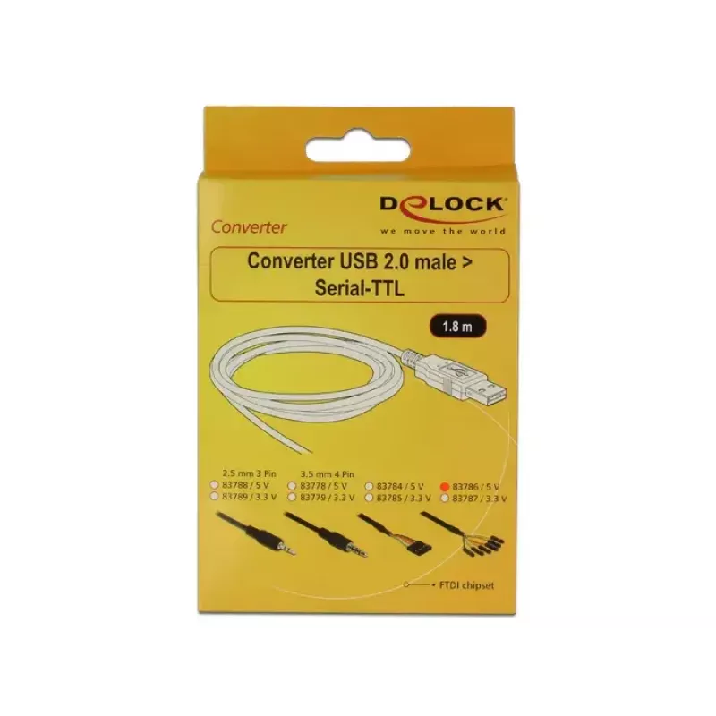 Καλώδιο USB DeLOCK 1,8 m USB2.0-A/TTL 6-πολικό μαύρο
