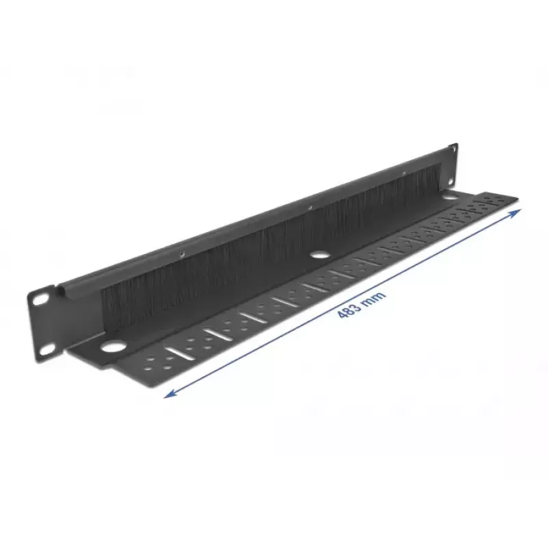 Πάνελ διαχείρισης καλωδίων DeLOCK 19 ιντσών βούρτσα διαχείρισης καλωδίων μαύρο