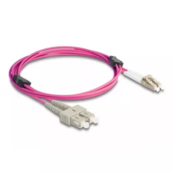 DeLOCK Καλώδιο οπτικών ινών LC Duplex σε SC Duplex OM4 2m
